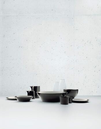 Тарілка обідня 26,5 см чорна, 4 предмета Tonale Alessi