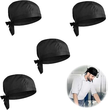 Набір із 4 кухарських шапок чорний Dzsomt