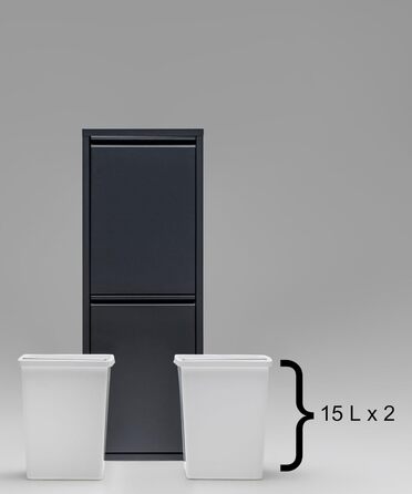 Кухонний сміттєвий бак 2 х 15 л gowoll