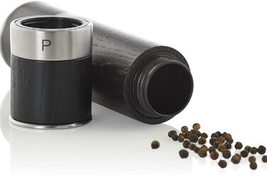 Млин для перцю та солі подвійний, чорний Duomill AdHoc