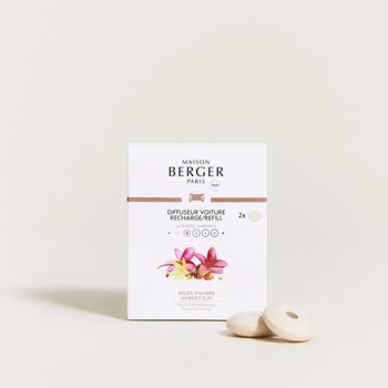 Картридж для диффузора для автомобиля Maison Berger Paris с ароматом AMBER'S SUN, 2 шт.