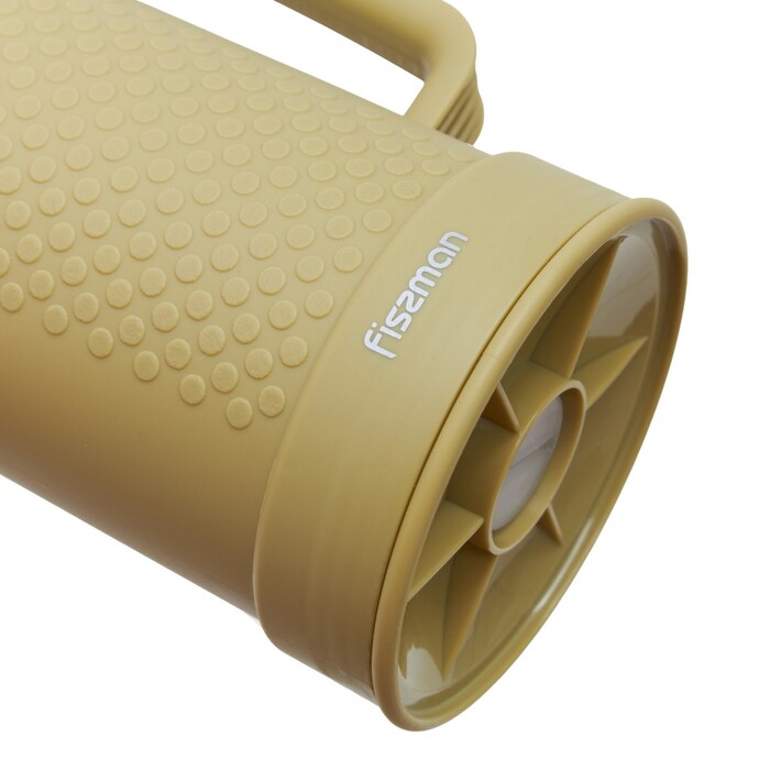 Термос Fissman 600 мл, колір зелений пластиковий корпус зі скляною колбою (19853)