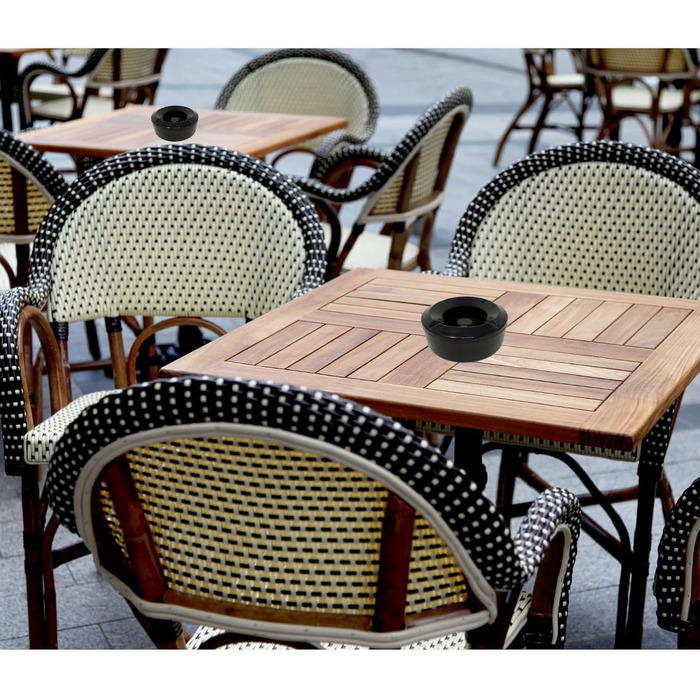 Пепельница 6 шт 10,5 см черная Generisch