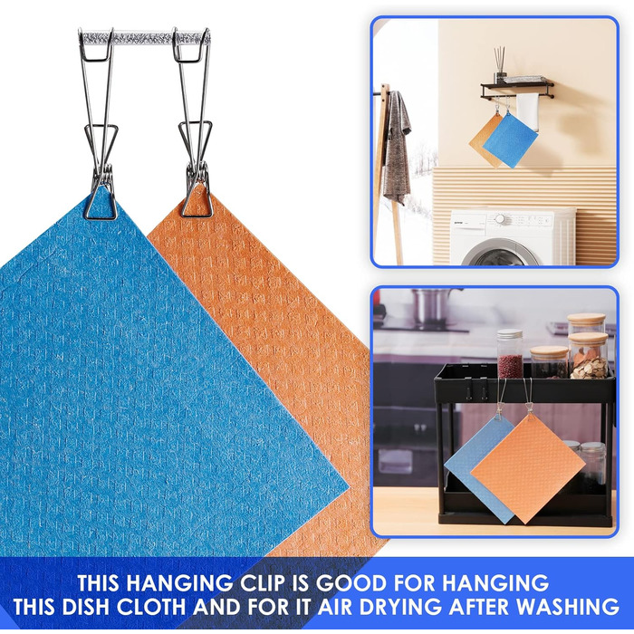 Салфетки для уборки 8 шт и 2 зажима для подвешивания Etokon.Org