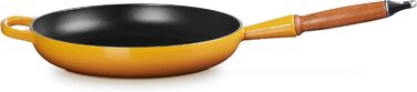 Сковорода чавунна 28 см з дерев'яною ручкою, жовтий Signature Le Creuset