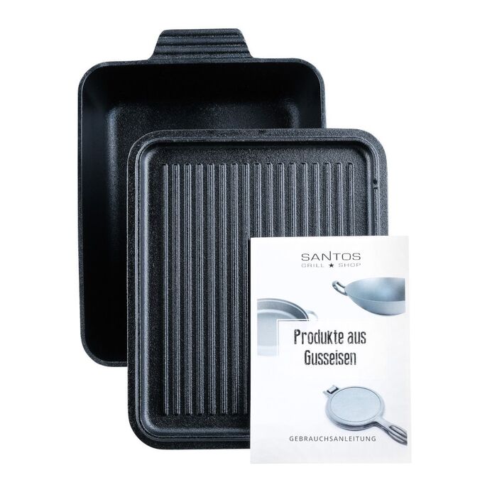 Форма для выпечки хлеба чугунная 34х24х14,5 см с крышкой Santos