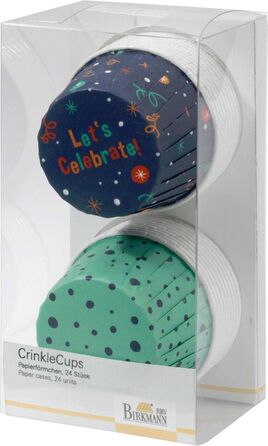 Набір форм для випічки, 24 шт, 7 см, блакитний / бірюзовий, Happy Birthday RBV Birkmann