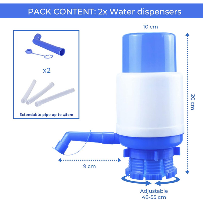 Ручний диспенсер для води 55 см 2 шт MAGIC SELECT