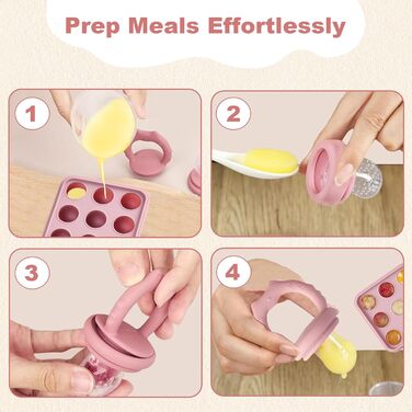 Силіконова годівниця для дитячого фруктового харчування, пустушок та грудного молока (синя)