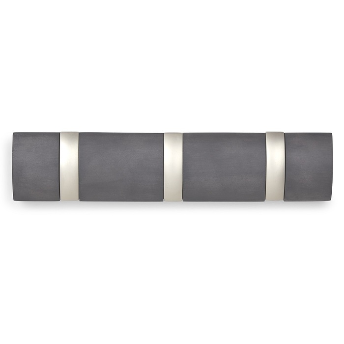 Вешалка настенная горизонтальная flip 3 крючка дерево/никель Umbra