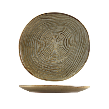Тарілка плоска 25 см, оливкова, Organic, Genware