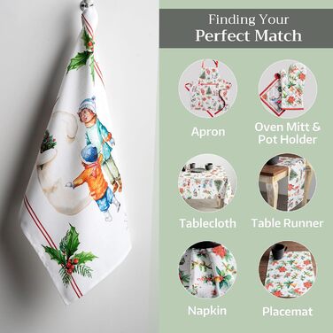 Набір із 3 багатоцільових кухонних рушників Maison d&39 Hermine Rural Christmas, 100 бавовна Барні рушники День подяки/Різдво (50 см x 70 см) (хромований)