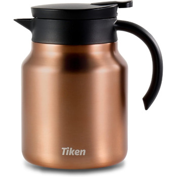 Термоглечик для кави 1 л з нержавіючої сталі, мідний Tiken