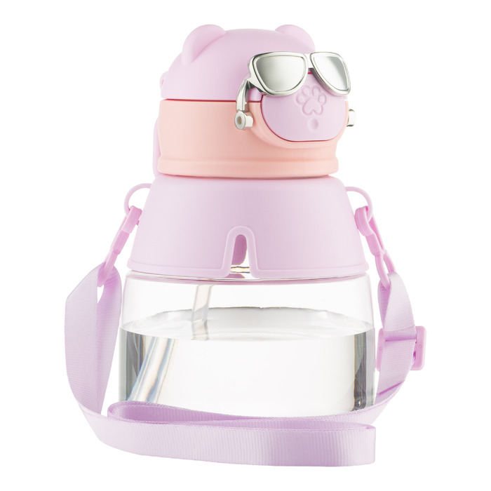 Пляшка для води Ardesto Space 550мл, пластик, рожевий