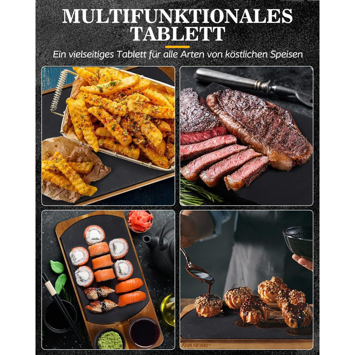 Набір дошок для стейків 2 шт 34 х 16,5 см ONUEMP