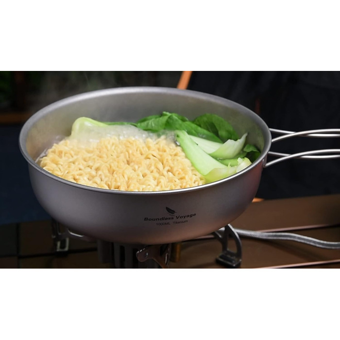 Кемпінгова сковорода з антипригарним покриттям з кришкою та складними ручками 19 см. iBasingo