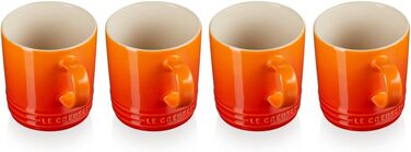 Набір із 4 кухлів 350 мл, полум'яно-червоний Le Creuset