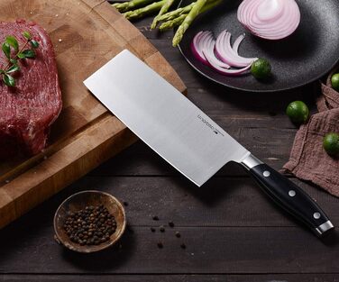 Нож для очистки овощей linoroso 9 см Нож для овощей Острые ножи для фруктов Кухонные ножи Маленькие кухонные ножи Поковки из немецкой углеродистой стали Эргономичная ручка с элегантной подарочной коробкой - серия Classic (7,5-дюймовый нож для мясника)