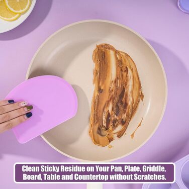 Гнучкий силіконовий скребок для тіста 15,2 х 11 см рожевий Lazymi