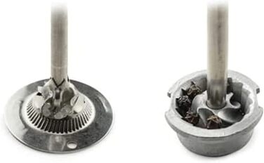 Подарочный набор Line - Мельница для перца Соляная мельница 12 см воронка для специй - Классическая регулировка помола - Алюминий Сертифицированная PEFC древесина - Карбоновые краски (бистро Акрил)