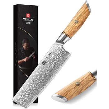 Кухарський ніж накірі 18,2 см, дамаська сталь XINZUO