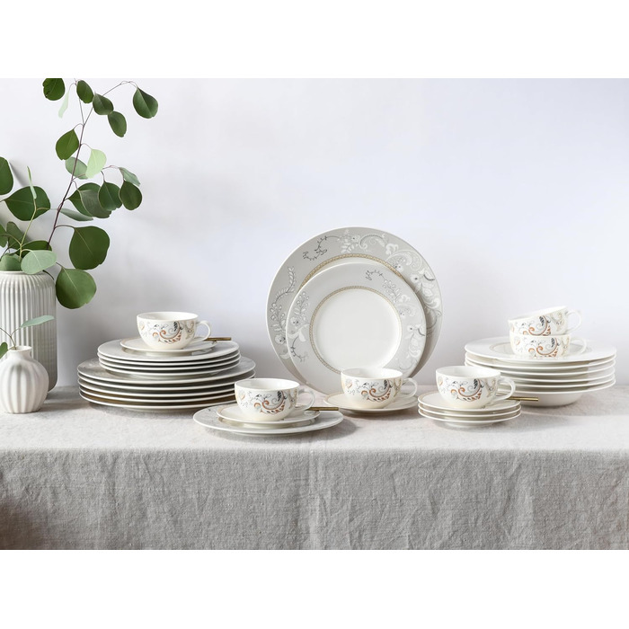 Набор посуду на 6 персон, 30 предметів, білий Palacio Creatable