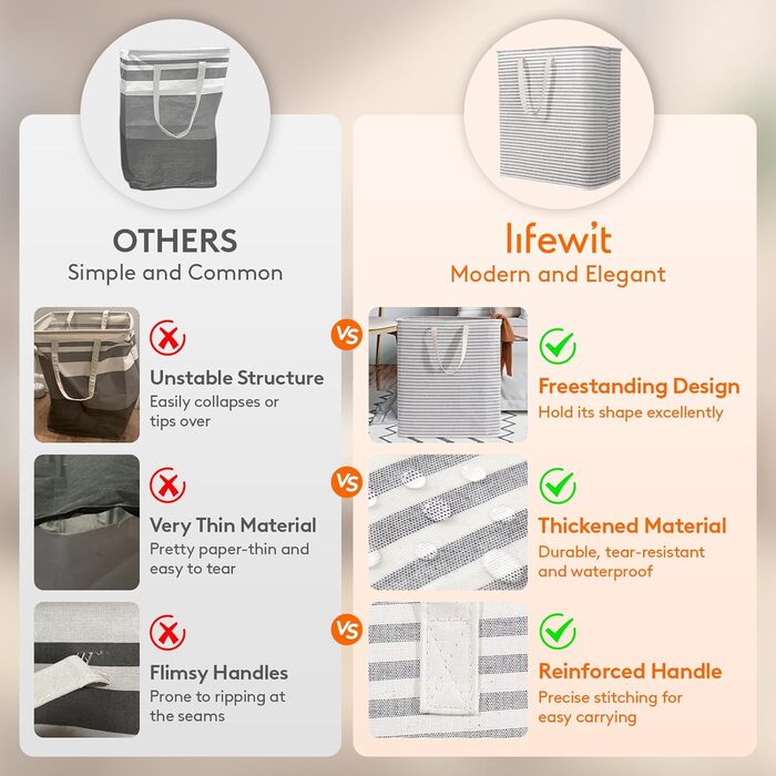 Л Окремо стоячий кошик для білизни Складний дуже великий кошик для білизни з подовженими ручками для білизни, сіро-сірий 100 л, 100