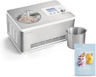 Морожениця та йогуртниця 2,0 л з самоохолоджуючим компресором 180 Вт з контейнером для зберігання Springlane