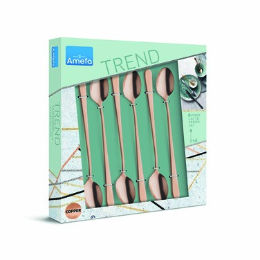 Набір із 6 ложок для холодного чаю Austin Copper Amefa
