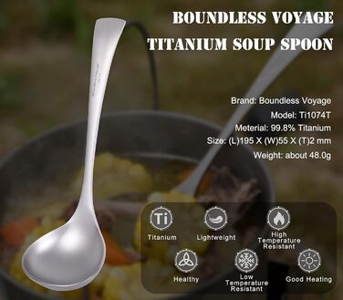 Титановий половник для кемпінгу Boundless Voyage