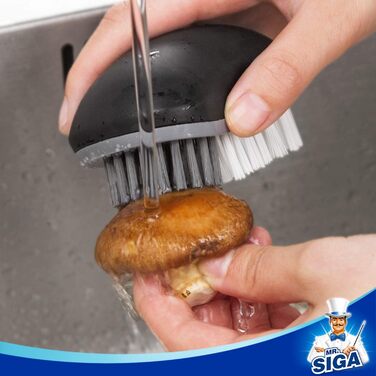 Щетка для чистки фруктов и овощей, черная MR.SIGA