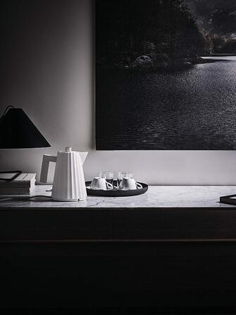 Електричний чайник 1 л, білий Plissé Alessi