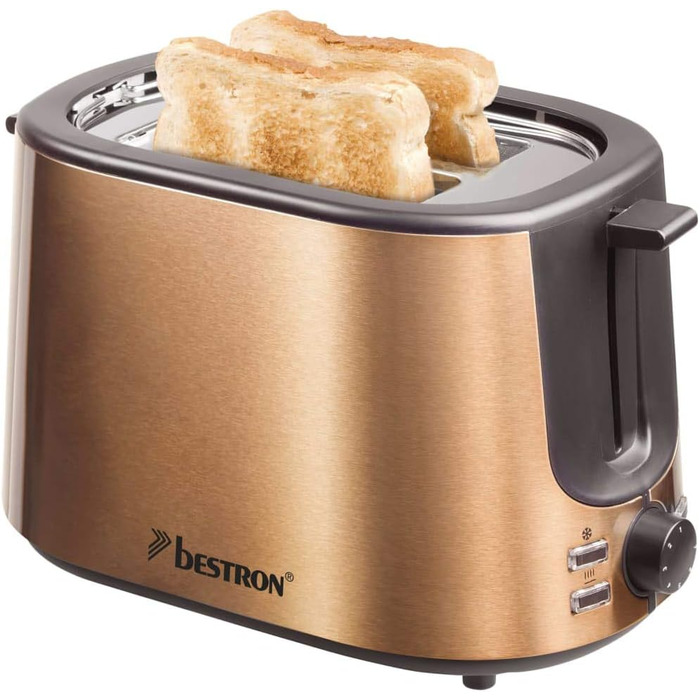 Тостер з 2 камерами для обсмажування 1000 Вт Copper Single Bestron
