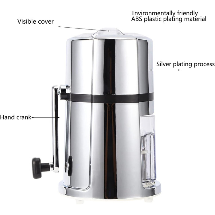 Ручний льодоподрібнювач 16 x 13 x 26 см TOTITOM