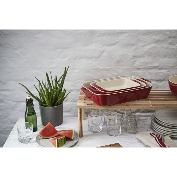 Форма для запікання, 3 предмети вишнево-червона Staub