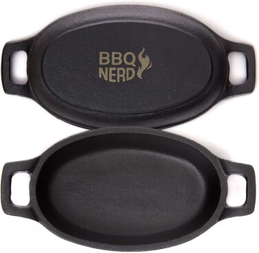 Чавунні сковороди в наборі 6 шт. овальні 20 х 9,5 см BBQ Nerd