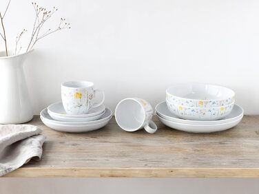 Набір посуду на 2 персони, 10 предметів, Лугові квіти Allround Creatable