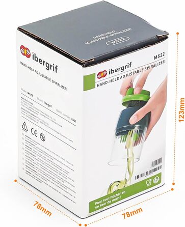 Спіральна овочерізка 4-в-1 M522 Ibergrif