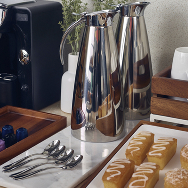 Глек 1.3 л, з ручкою, нержавіюча сталь, Stainless Steel, Elegant Tilt, GenWare