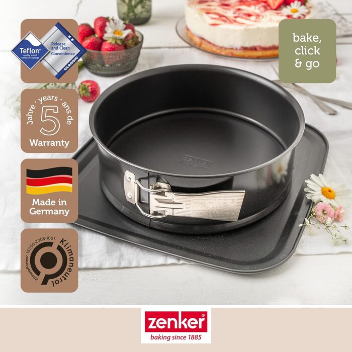 Форма для випікання з відповідною кришкою для прямого транспортування форма для випікання та транспортування (пружинна форма 24 см), 24 шт., 8