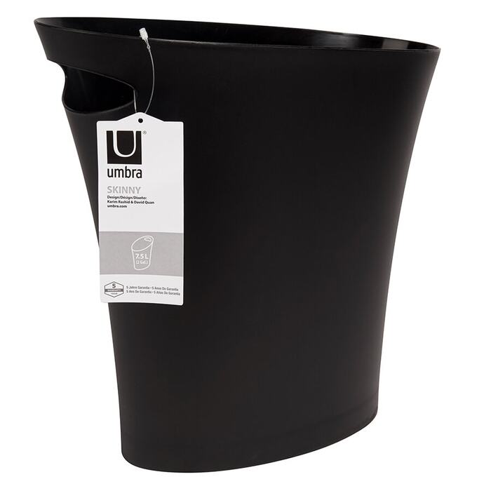 Контейнер для сміття 7,5 л чорний Skinny Umbra
