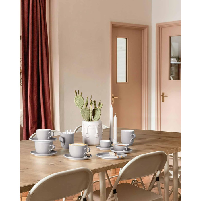 Кофейный сервиз на 6 персон, 18 предметов, серый Liberty Pure Colors Seltmann Weiden