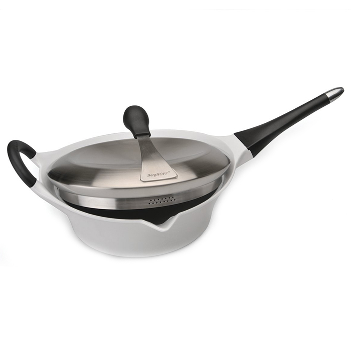 Сотейник BergHOFF Auriga white с крышкой, диам. 24 см, 2,8 л