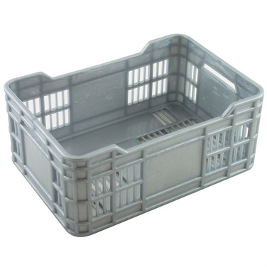 C021MS Ящик для фруктів 20x14x9 см, пластик, колір срібний