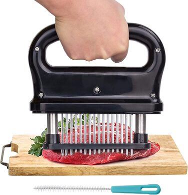 Прес для м'яса з нержавіючої сталі з 48 лезами чорний Leikurvo