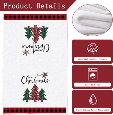 Набір з 2 різдвяних кухонних рушників 43 x 66 см DHRUTI