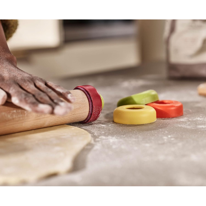 Скалка для тіста 42 см регульована, різнокольорова PrecisionPin Joseph Joseph