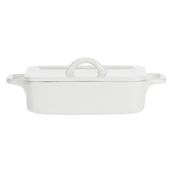 Форма для запікання з кришкою прямокутна La Porcellana Bianca POPPI, порцеляна, 13 х 22 х 5 см