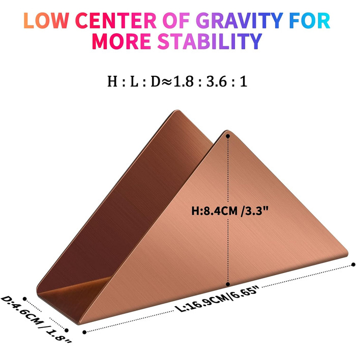 Минималистичный треугольный металлический держатель для салфеток 2 шт Lidwot
