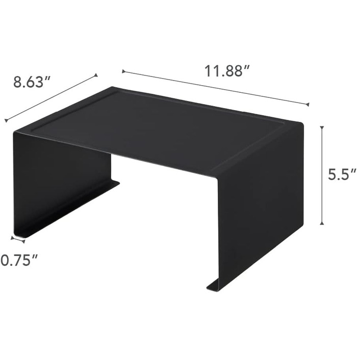 Штабелируемая кухонная полка, сталь, минималистичный дизайн (черный), 3791 TOWER